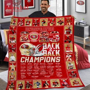 San Francisco 49ers Undefeated 2023 Season Fleece Blanket Quilt