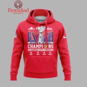 Super Bowl LVIII Kansas City Chiefs 2023 Back To Back Champions Hoodie T Shirt