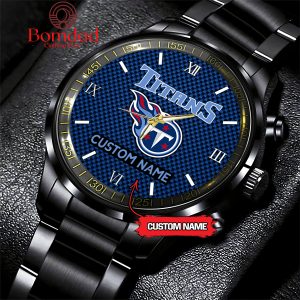 Tennessee Titans Fan Personalized Black Steel Watch