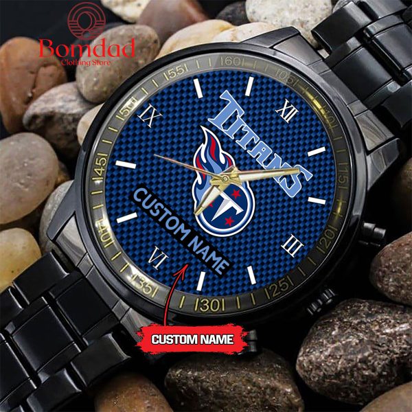 Tennessee Titans Fan Personalized Black Steel Watch