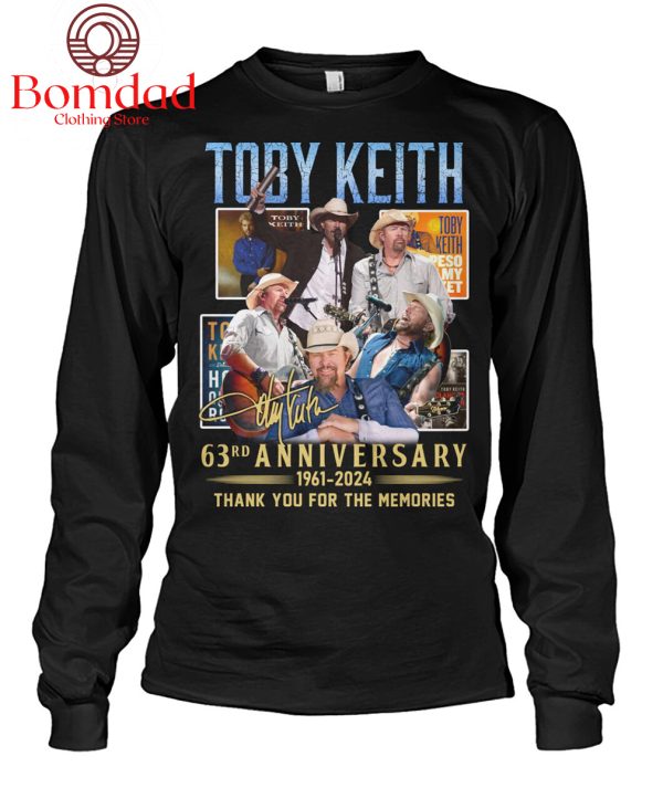 Toby Keith 63rd Anniversary 1961 2024 Memories T Shirt