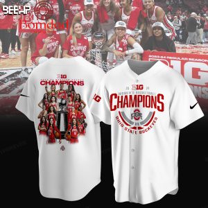 2024 Big Ten Women’s Basketball Champions Buckeyes Baseball Jersey