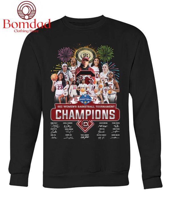 2024 South Carolina Gamecocks SEC Women’s Basketball Tournament Champions T-Shirt