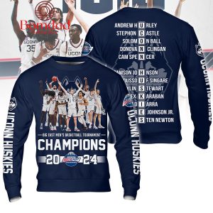 2024 Uconn Huskies Champions Big East Navy Team Design Hoodie Shirts