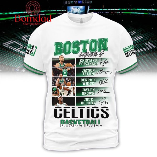All Stars Boston Celtics Starting 6 Basketball White Design Hoodie Shirts
