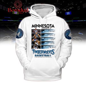 All Stars Minnesota Timberwolves Starting 6 Basketball White Design Hoodie Shirts