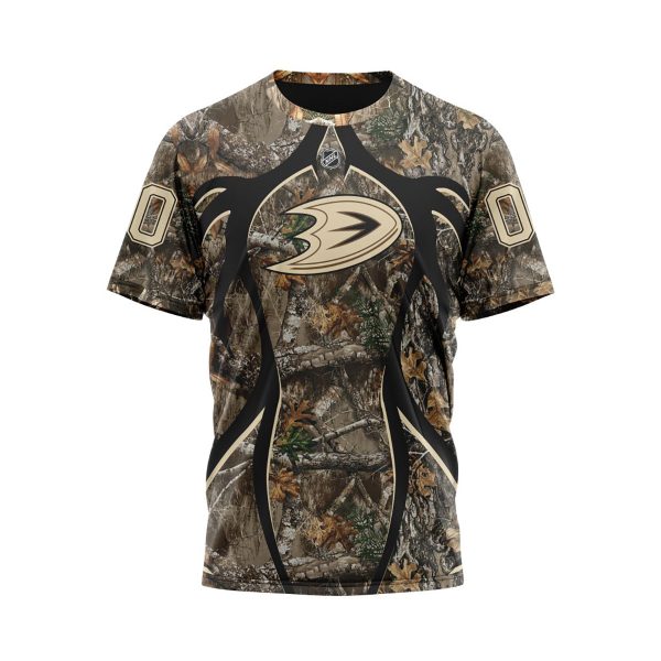 Anaheim Ducks Hunting Realtree Camo Personalized Hoodie Shirts