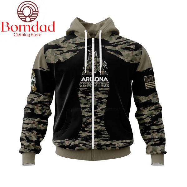 Arizona Coyotes Honors Veterans And Military Personalized Hoodie Shirts