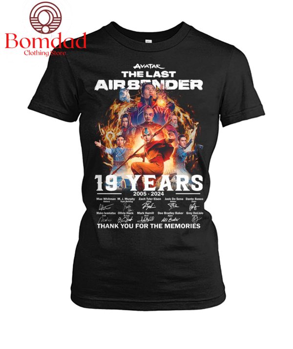 Avatar The Last Airbender 19 Years Of The Memories 2005-2024  T-Shirt