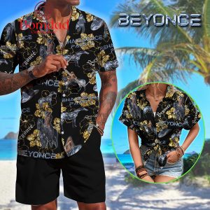 Beyonce Queen Bee Palm Tree Coconut Monstera Hibiscus Hawaiian Shirts