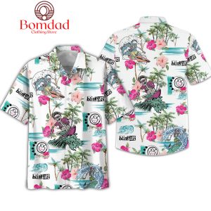 Blink 182 Coconut Hibiscus White Version Hawaiian Shirts