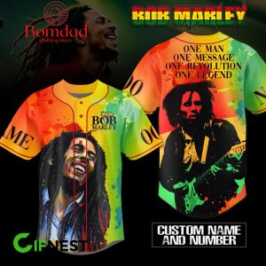 Bob Marley One Man One Message One Revolution One Legend Baseball Jersey