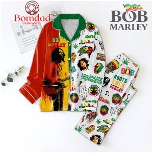 Bob Marley Roots Rock Reggae Polyester Pajamas Set