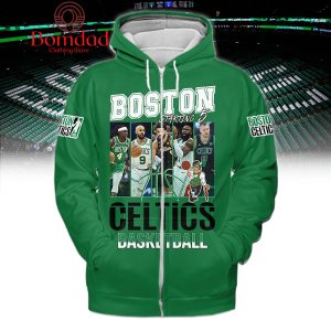 Boston Celtics Starting 6 Basketball Hoodie Shirts Green Version