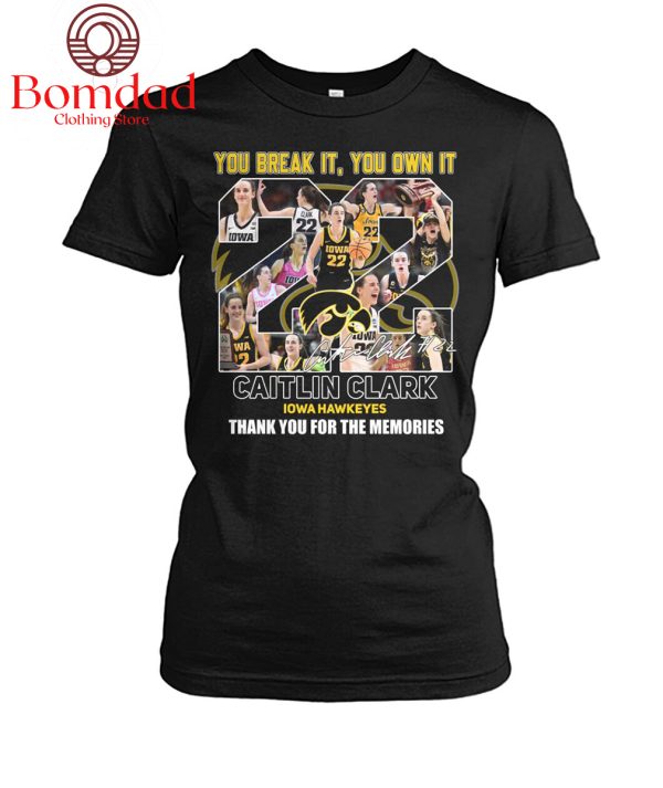 Caitlin Clark Thank You For The Memories Iowa Hawkeyes  T-Shirt