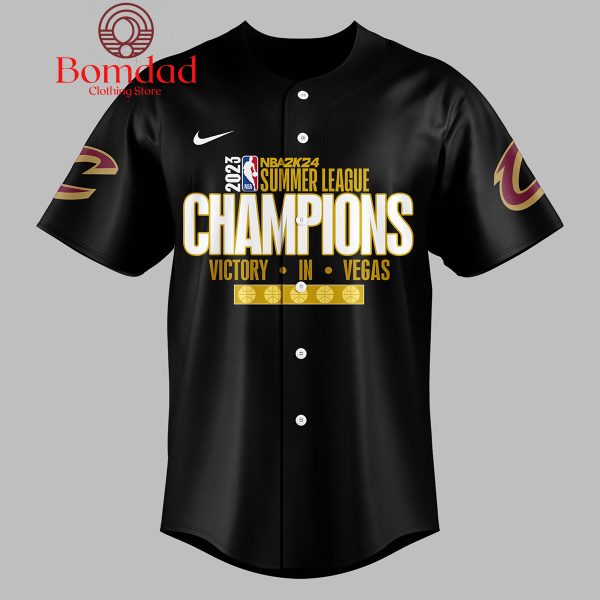 Cleveland Cavaliers 2024 Summer League Champions Baseball Jersey Black Version