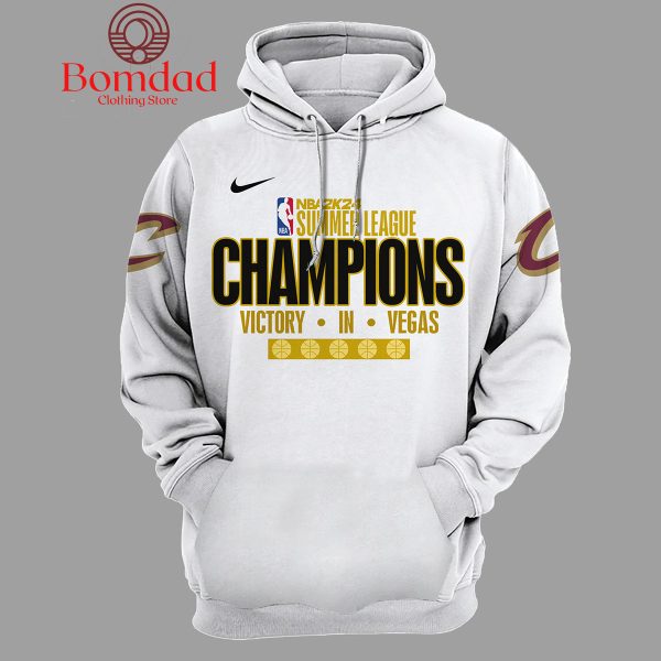 Cleveland Cavaliers 2024 Summer League Champions White Version Hoodie Shirts