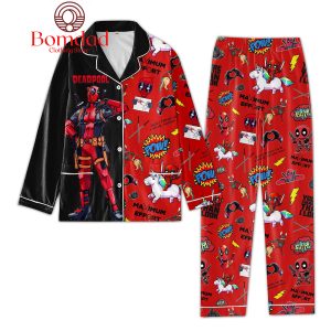 Deadpool Pow Maximum Effort Polyester Pajamas Set