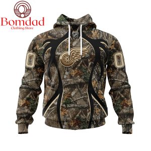 Detroit Red Wings Hunting Realtree Camo Personalized Hoodie Shirts
