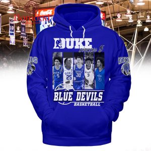 Duke Blue Devils Basketball Starting 5 Blue Design Hoodie T Shirt