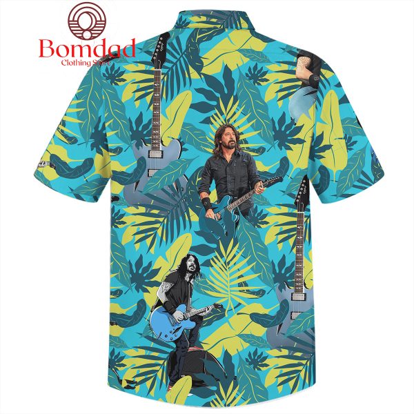 Foo Fighters Palm Tree Coconut Monstera Hibiscus Hawaiian Shirts