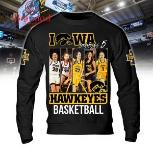 Iowa Hawkeyes Women’s Basketball Starting 5 Black Version Hoodie Shirts