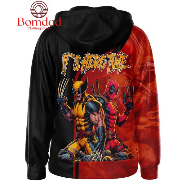 It’s Hero Time Deadpool Wolverine Hoodie Shirts