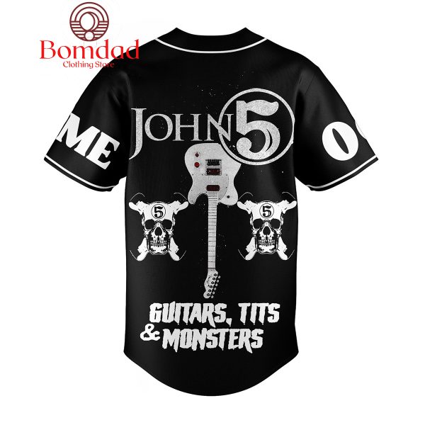 John 5 Fan Guitars Tits And Monsters Personalized Baseball Jersey