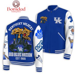 Kentucky Wildcats Big Blue Nation EST 1968 Baseball Jacket