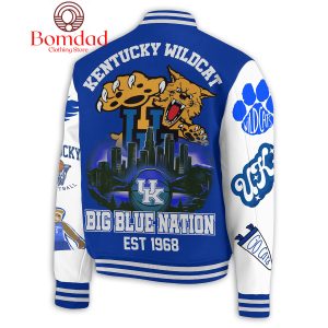 Kentucky Wildcats Big Blue Nation EST 1968 Baseball Jacket