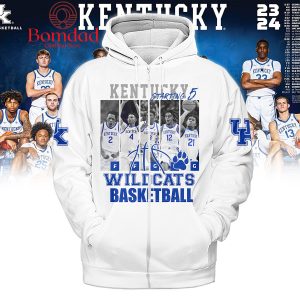 Kentucky Wildcats Basketball Starting 5 Blue Design Hoodie T Shirt