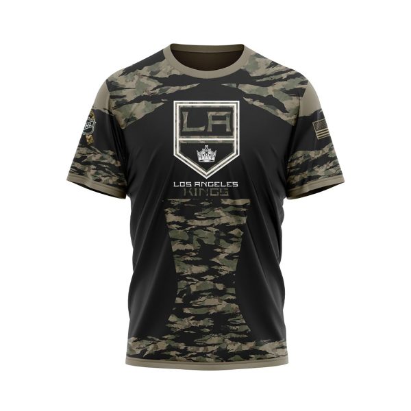 Los Angeles Kings Honors Veterans And Military Personalized Hoodie Shirts
