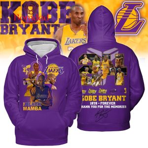 Los Angeles Lakers Kobe Bryant 1978 Forever Memories Hoodie T Shirt