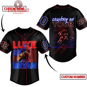Luke Bryan Country On Tour Personalized Baseball Jersey