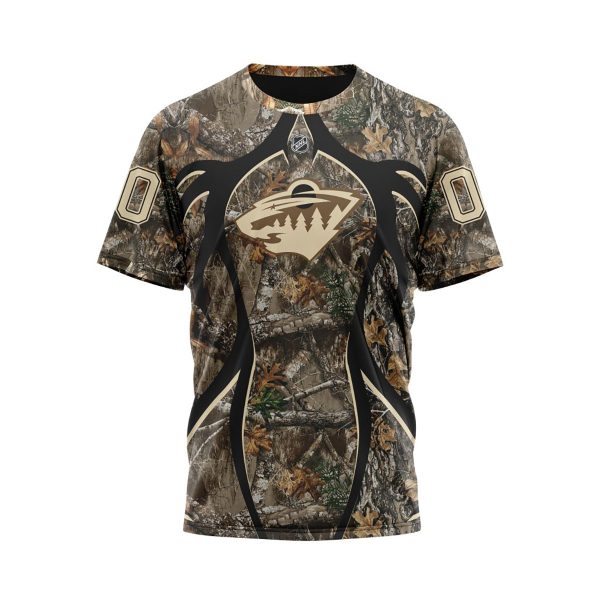 Minnesota Wild Hunting Realtree Camo Personalized Hoodie Shirts