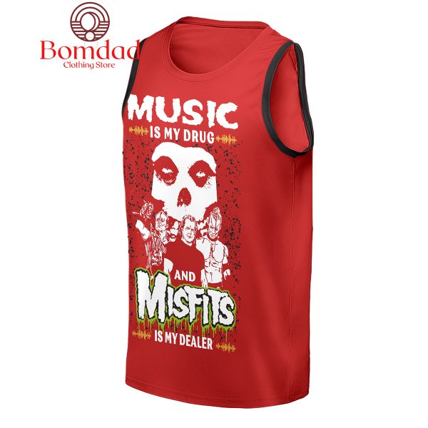Misfits Music Is My Drug And Misfits Is My Dealer Red Version Hoodie Shirts