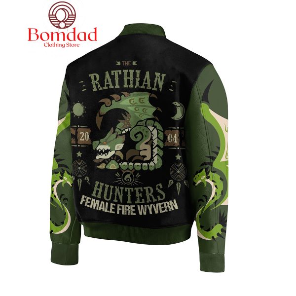 Monster Hunter The Rathian Hunters Female Fire Wyvern Fan Baseball Jacket