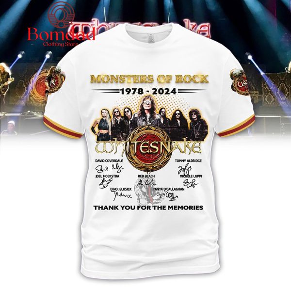 Monsters Of Rock 1978 2024 Memories White Design Hoodie T Shirt