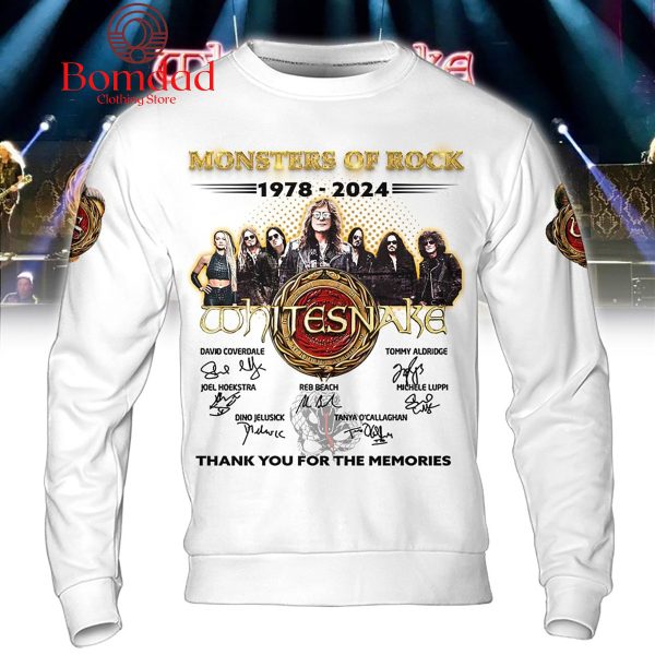 Monsters Of Rock 1978 2024 Memories White Design Hoodie T Shirt
