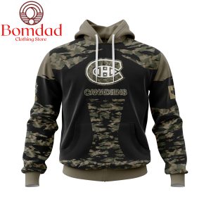 Montreal Canadiens Honors Veterans And Military Personalized Hoodie Shirts