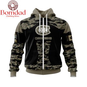 Montreal Canadiens Honors Veterans And Military Personalized Hoodie Shirts