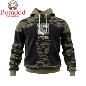 New York Rangers Honors Veterans And Military Personalized Hoodie Shirts