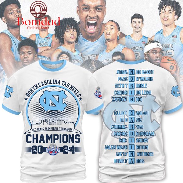 North Carolina Tar Heels 2024 ACC Champions Hoodie Shirts White Version