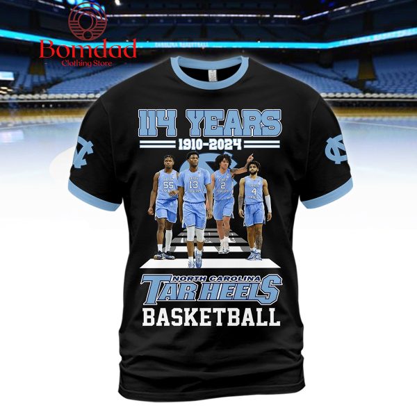North Carolina Tar Heels Basketball 114 Years 1910 2024 Hoodie T Shirt