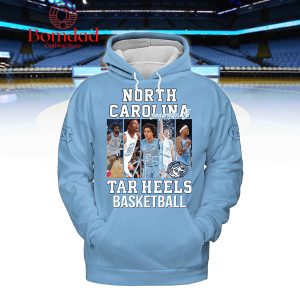 North Carolina Tar Heels Basketball Starting 5 Blue Design Hoodie T Shirt