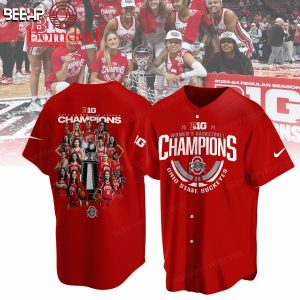 Ohio State Buckeyes 2024 Big Ten Women’s Basketball Champions Baseball Jersey