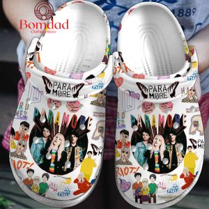 Paramore I Wish We Were All Rose Colored Fan Crocs Clogs White Version