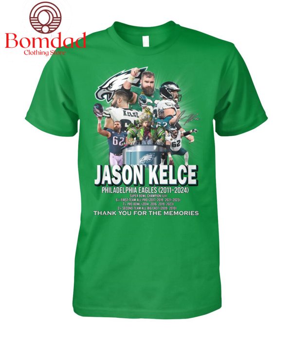 Philadelphia Eagles Jason Kelce Thank You For The Memories  T-Shirt
