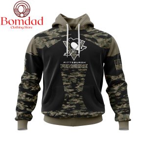 Pittsburgh Penguins Honors Veterans And Military Personalized Hoodie Shirts