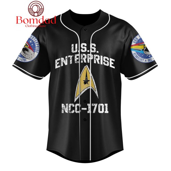 Star Trek USS Enterprise NCC 1701 Black Version Personalized Baseball Jersey